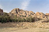 Petra - rock formation of the uadi  at the entrance of the site 